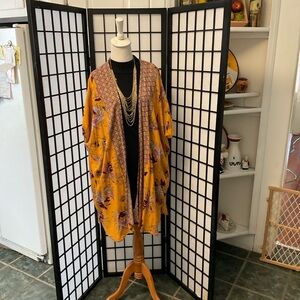 Floral Yellow Kimono Jacket